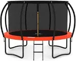 Jumpzylla Trampoline 8ft 10ft 12ft 14ft Trampoline with Enclosure - Recreational Trampolines with Ladder and Galvanized Anti-Rus