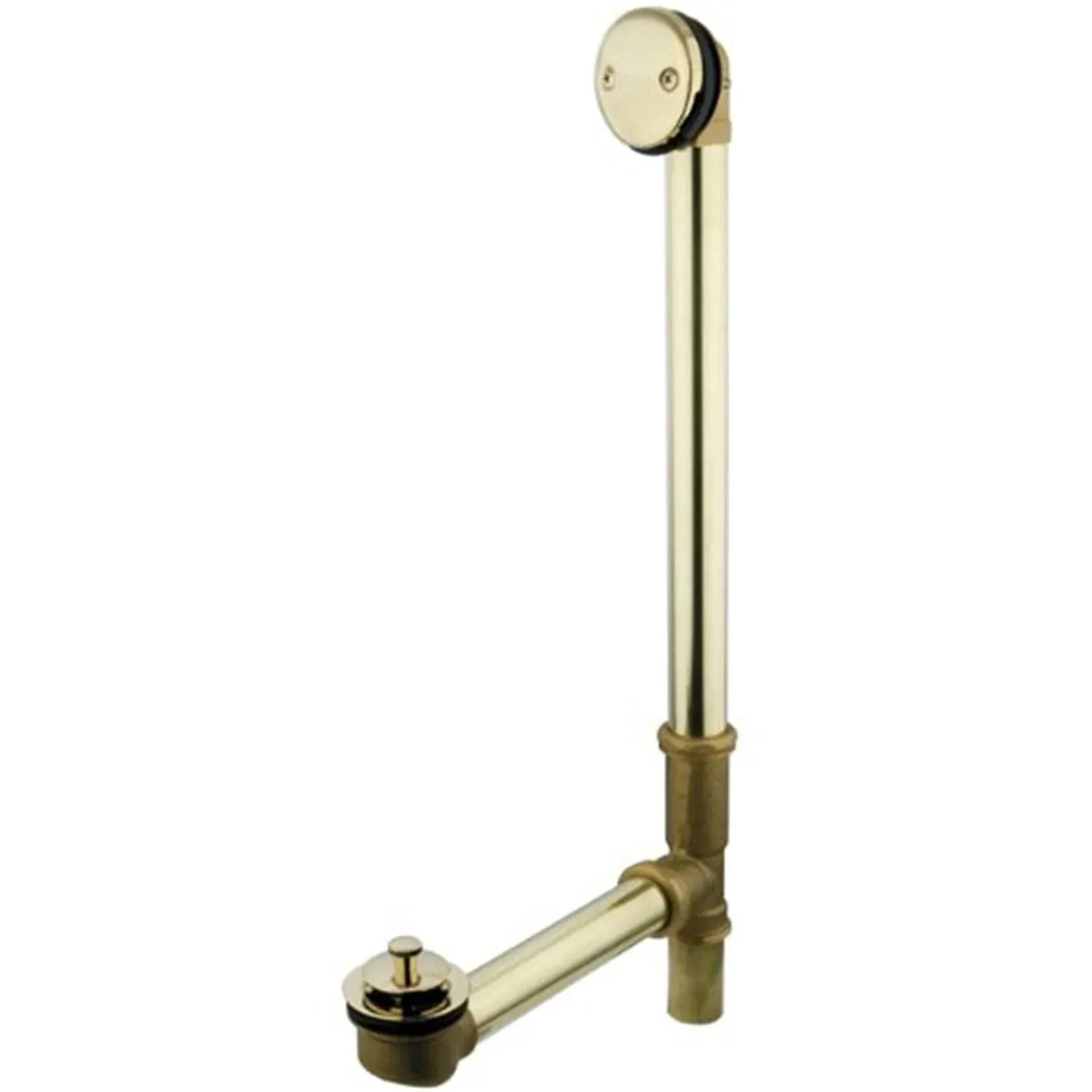 Kingston Brass DLL3182 18" Tub Waste & Overflow with Lift & Turn Drain - Polished Brass