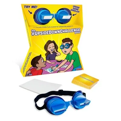 Vango UpsideDownChallenge Game for Kids & Family - Complete Fun Challenges with Upside Down Goggles - Hilarious Game for Game Night and Parties - Ages 8+