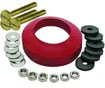 Fluidmaster Toilet Tank To Bowl Gasket + Hardware Kit 2 solid brass bolts #6102