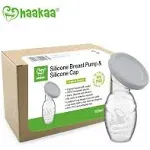 Haakaa Gen 2 Silicone Breast Pump with Suction Base and Silicone Flower Stopper Set