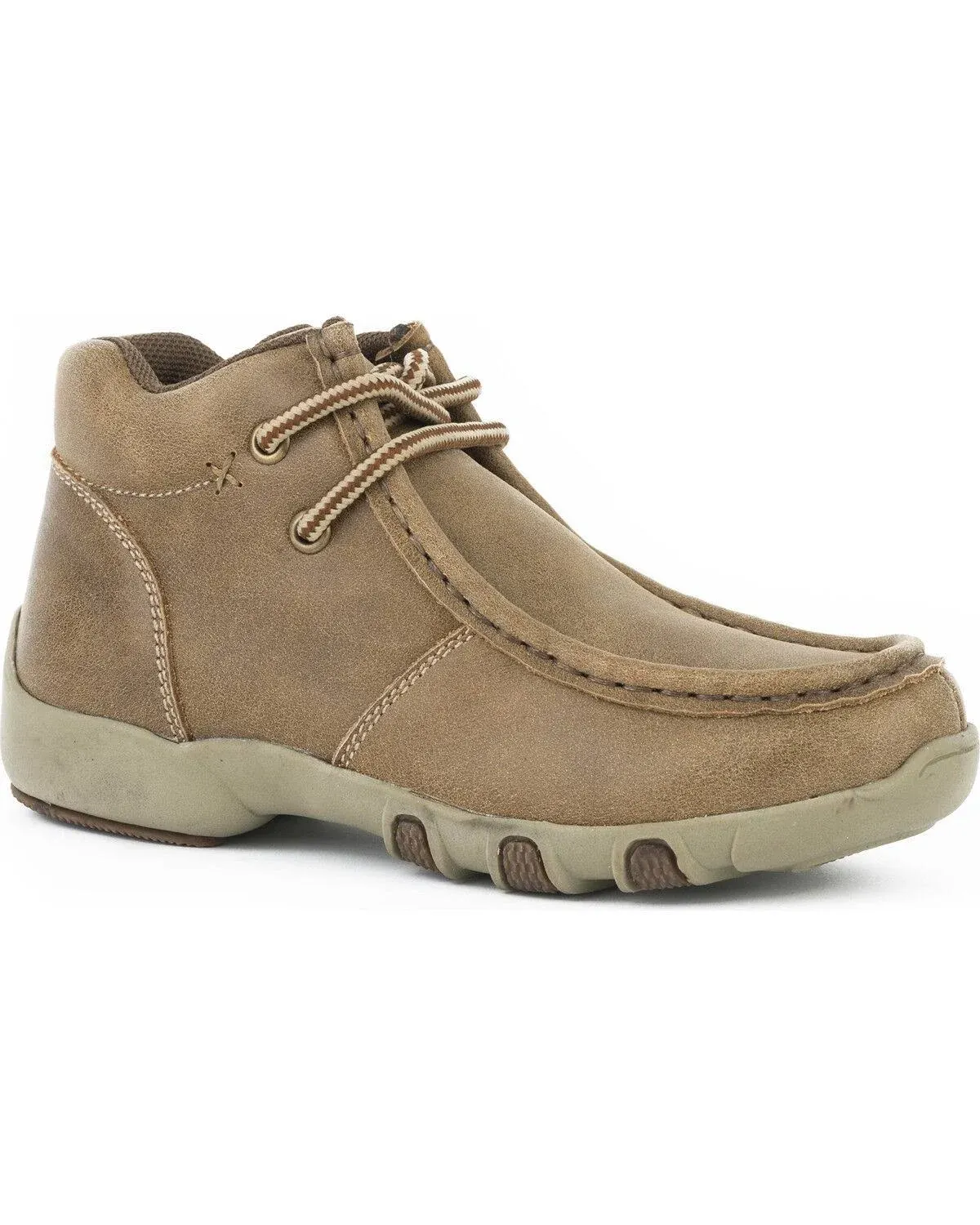 Roper Bode Kids Boys Tan Leather Chukka Boots