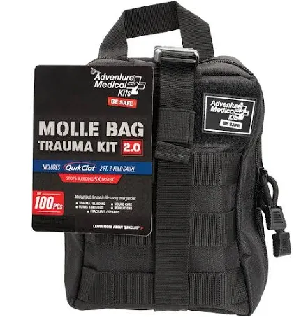 Adventure Medical MOLLE Trauma Kit 2.0 - Black 2064-0303 UPC 707708003059