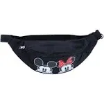 Disney Mickey and Minnie Mouse Peeking Fanny Pack Black