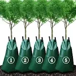 KONIGEEHRE 20 Gallon Tree Watering Bags, Reusable, Heavy Duty, Slow Release Water Bags for Trees, Premium PVC Tree Drip Irrigation Bags 5 Pack