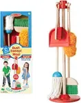 Melissa & Doug Dust! Barrer! ¡mopa! Juego de Limpieza Preescolar de Juego de Simulación de Madera de 6 Piezas - Certificado FSC