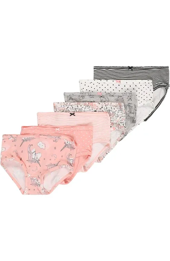 7-Pack Girls' Unicorn Print Stretch Cotton Underwear