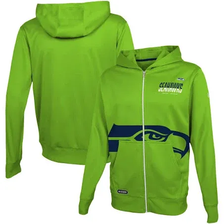 New Era NFL Men&#039;s Seattle Seahawks Drill Full Zip Hoodie