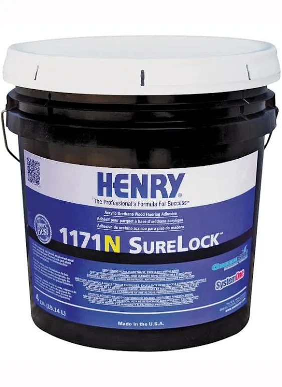 Henry 1171 N SureLock Acrylic Urethane Beige Wood Flooring Adhesive 1 gal