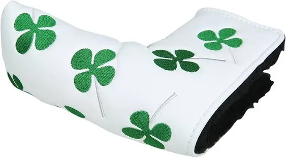 Sword &Shield sports Lucky Clover Putter Head Cover Four Leaf Clover Headcover for Scotty Cameron Ping Odyssey Taylormade