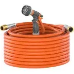 Garden Hose 75 Ft X 5/8 in Heavy Duty, Flexible and Lightweight Water Hose, Burs