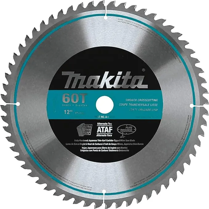 12 in. x 1 in. 60 TPI Micro-Polished Miter Saw Blade