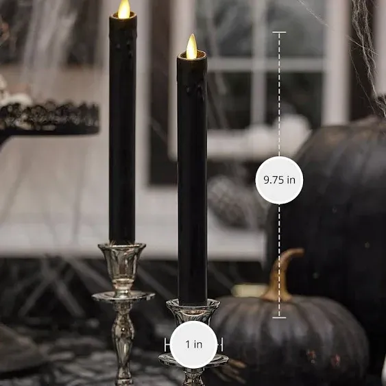 Wax Luminara Taper Candle - Black