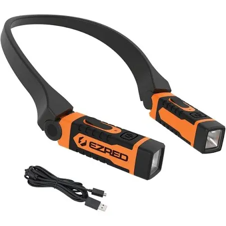 EZRED NK15-OR ANYWEAR Rechargeable Neck Light For Hands-Free Lighting, Orange