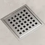 VIGO VG07004BN Square Shower Drain  Brushed Nickel 4 3/8&#034; X 4 3/8&#034;