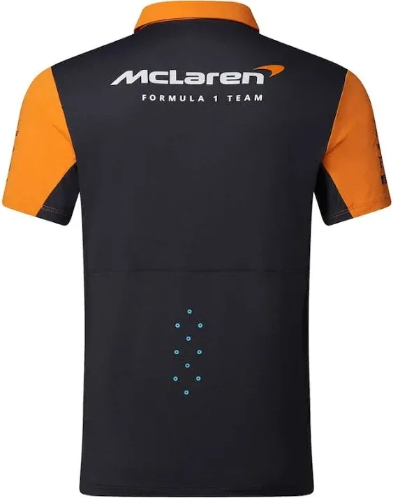 McLaren F1 Men's 2023 Team Replica Polo Shirt - Papaya