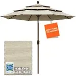  USA 10-Year-Non-Fa<wbr/>ding 9Ft Market Umbrella Patio Umbrella Outdoor Black 9ft