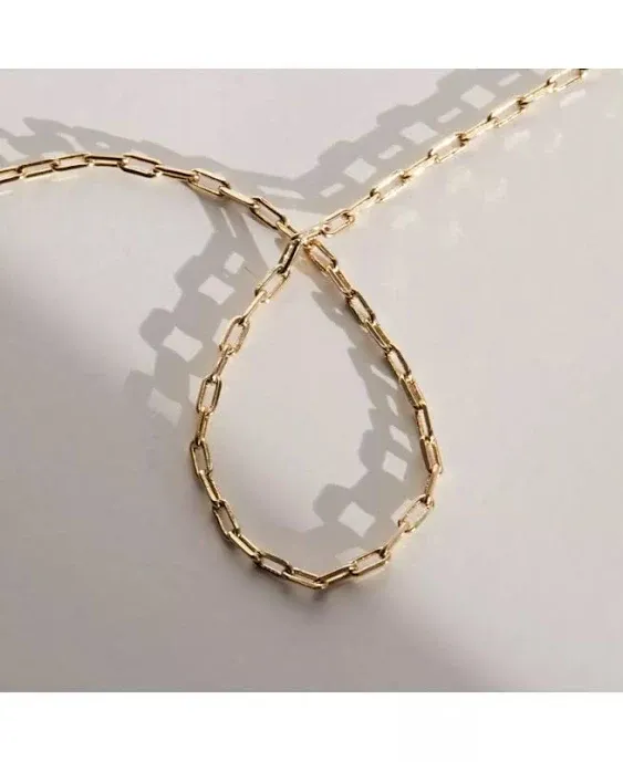 Ana Luisa Link Chain Necklace - Laura Slim - Gold, Gold