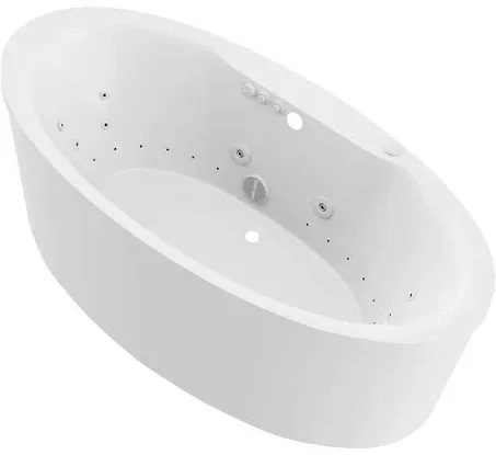 ANZZI Sofi 5.6 ft. Center Drain Whirlpool and Air Bath Tub