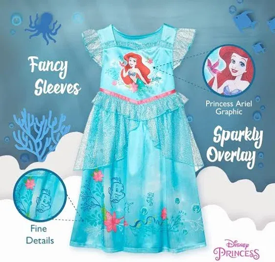 Little Mermaid The Little Mermaid Ariel Watercolor Girls Gown