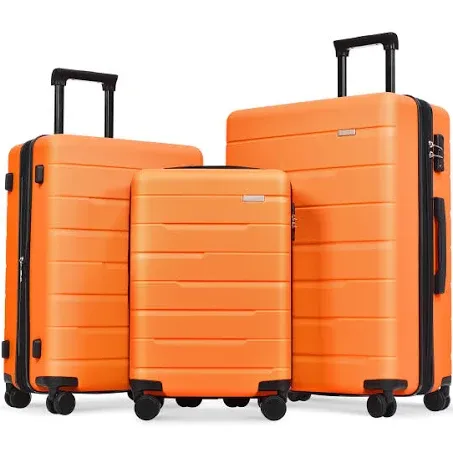 Luggage Sets 3 Piece Suitcase Set 20/24/28,Carry on Luggage Airline Approved,Hard ...