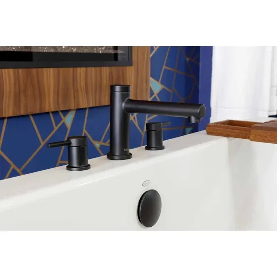 Moen T393 Align 2-Handle Deck Mount Modern Roman Tub Faucet Trim Kit, Valve Required, Chrome