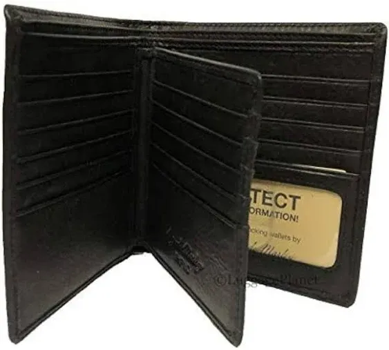 Osgoode Marley Leather Extra Page Hipster Mens RFID Wallet - Black