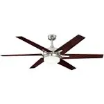 Westinghouse 7207700 Cayuga 60-Inch Brushed Nickel Indoor Ceiling Fan, Dimmable