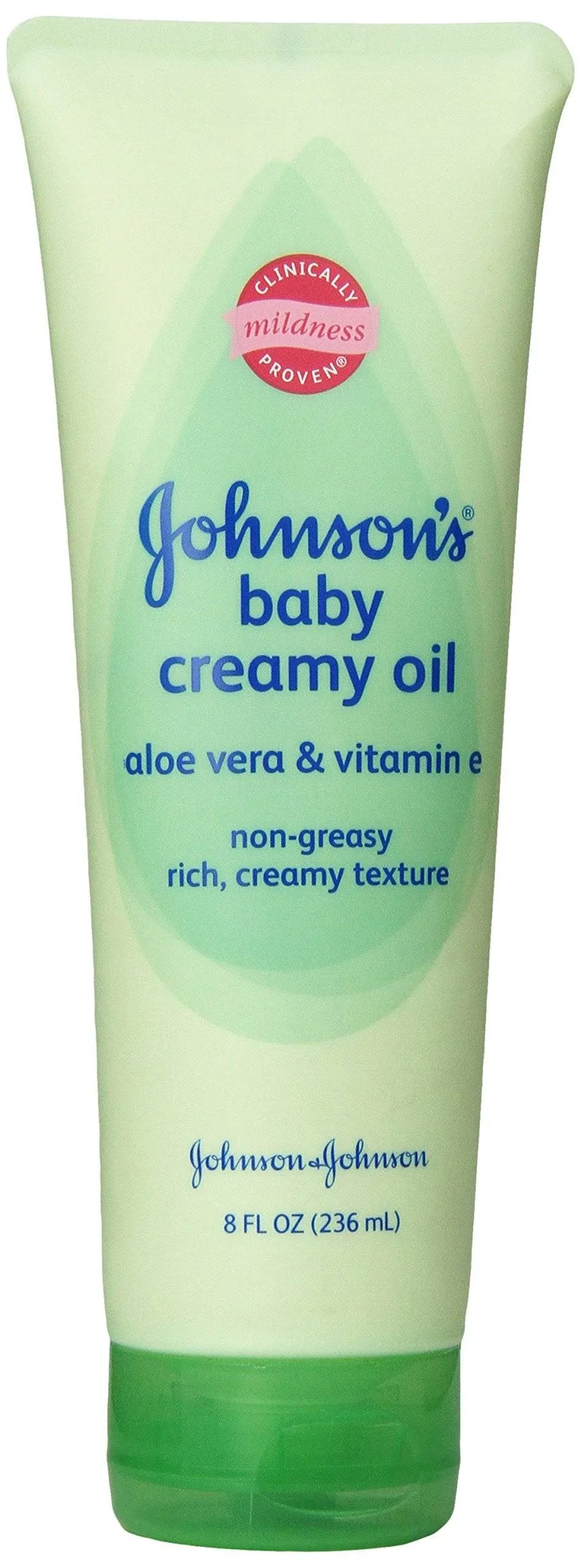 Johnson&#039;s Baby Oil Creamy Aloe &amp; Vitamin E 8 fl oz