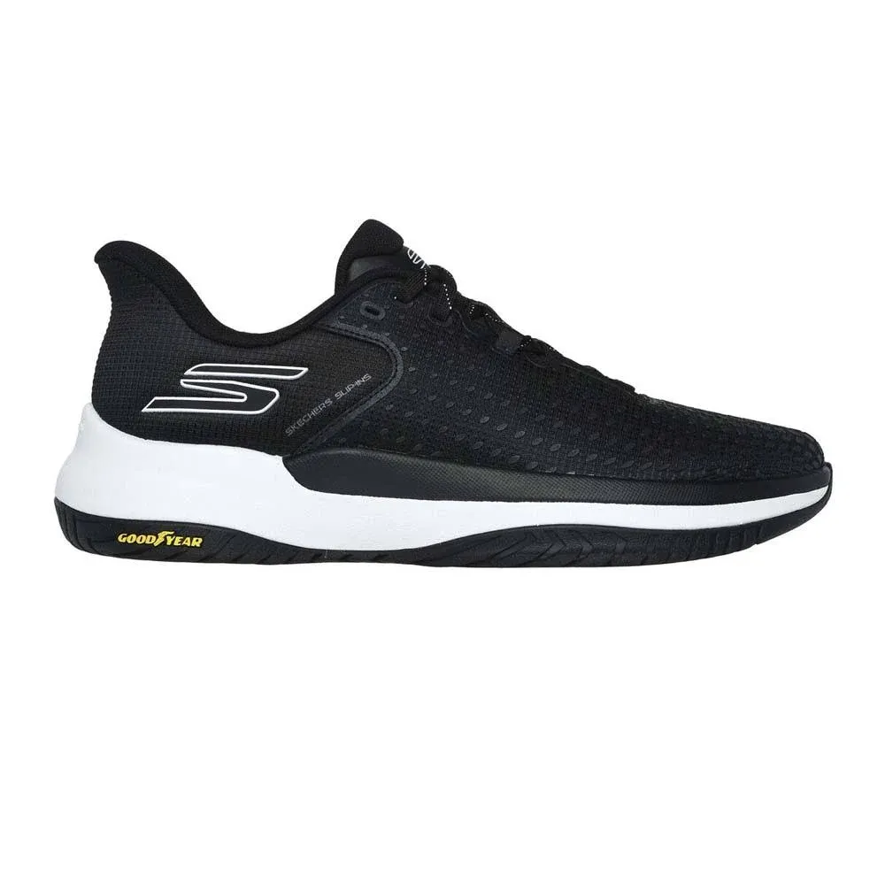 Skechers Viper Court Elite Hands Free Slip-Ins Men's Shoes Black/White : 7.5 D - Medium