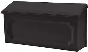 Gibraltar Mailboxes Windsor Small Capacity Rust-Proof Plastic Black, Wall-Mount Mailbox, WMH00B04