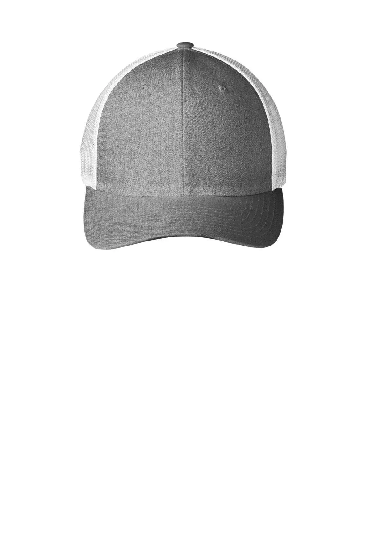 Port Authority C812 Flexfit Mesh Back Cap Heather Grey/ White S/M