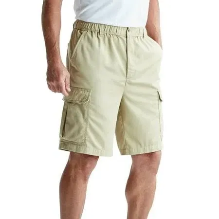 Kingsize Men's Big & Tall Knockarounds 8 inch Full-Elastic Cargo Shorts, Size ...