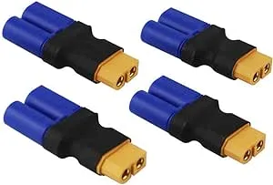 4pcs Female XT60 to Male EC5 Adapter, Female XT60 to Male EC5 Connector Adapter No Wires RC LiPo Battery Connectors