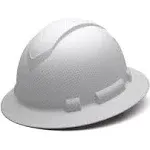 Pyramex HP54116 Ridgeline Full Brim Hard Hat - 4-Point Ratchet Suspension - Matte White Graphite