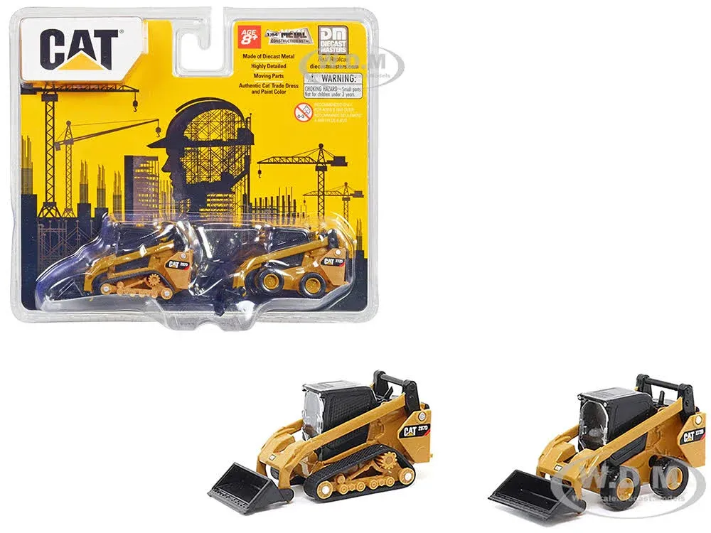 Diecast Masters Diecast CAT Caterpillar 272D2 Skid Steer Loader and CAT Caterpillar 297D2 Compact Track Loader