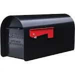 Ironside Black Large Steel Post Mount Mailbox