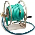 200 Ft Garden Water Hose Reel Wall Mount Steel Lawn Yard Storage Heavy Duty