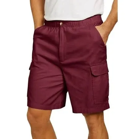 Kingsize Men's Big & Tall Knockarounds 8 inch Full-Elastic Cargo Shorts - 9xl ...