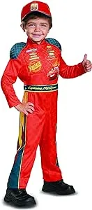 Cars 3 Lightning Mcqueen Classic Toddler Costume, Red, Large (4-6)