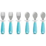 Munchkin 6 Count Raise Toddler Forks and Spoons, Blue