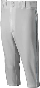 Mizuno Premier Short Piped Baseball Pant - Large - Grey / Navy