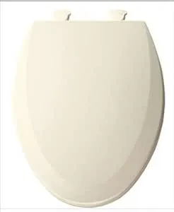 Lift-Off Elongated Closed Front Toilet Seat in Biscuit