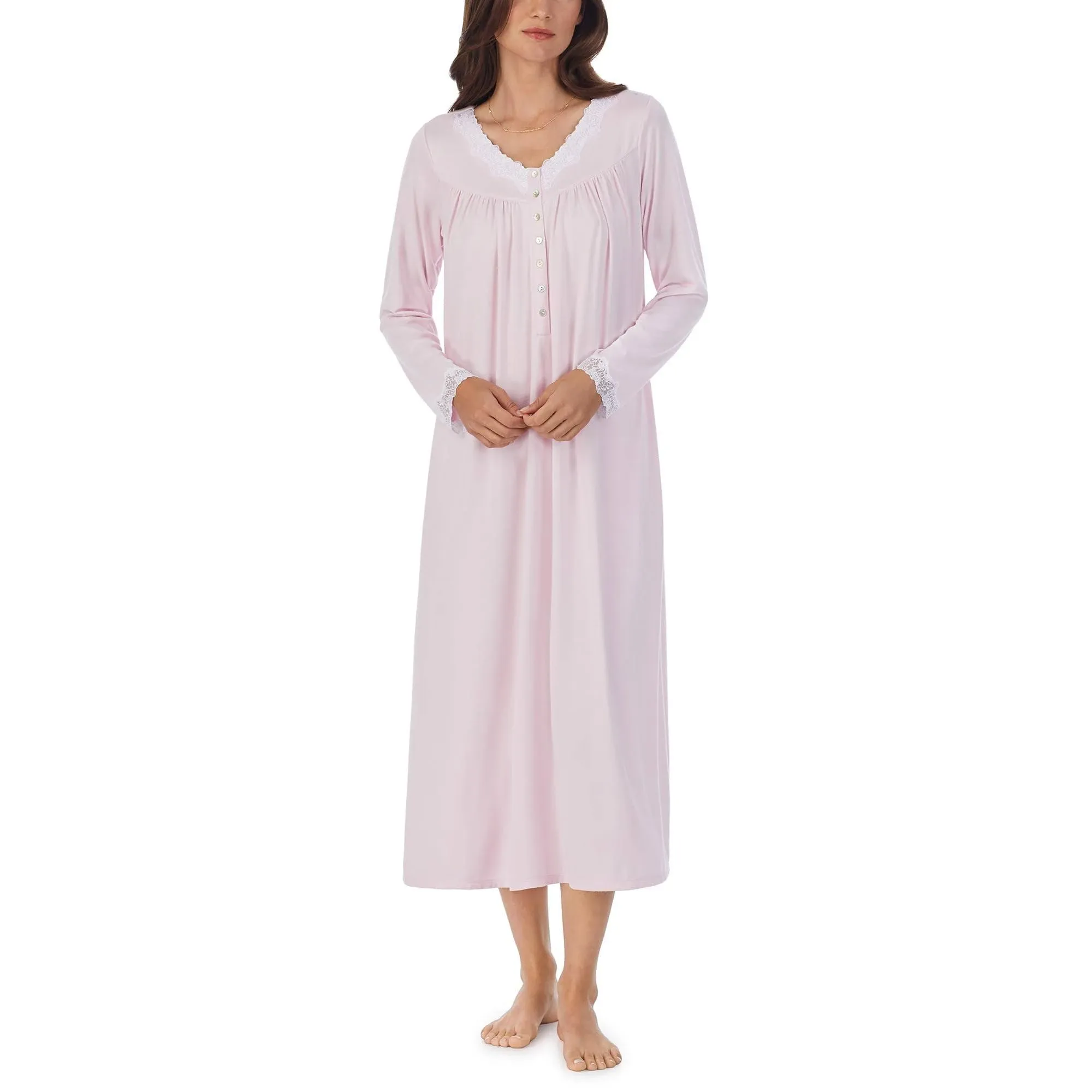 Eileen West Long Sleeve Ballet Nightgown - Pink