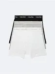 Cotton Stretch Moisture Wicking Boxer Briefs, Pack Of 3 In Black White