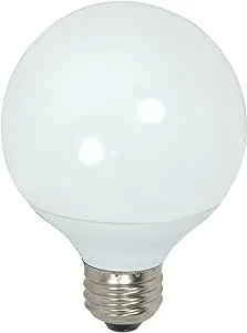 9W G25 LED Light Bulb - Medium Base - White Finish