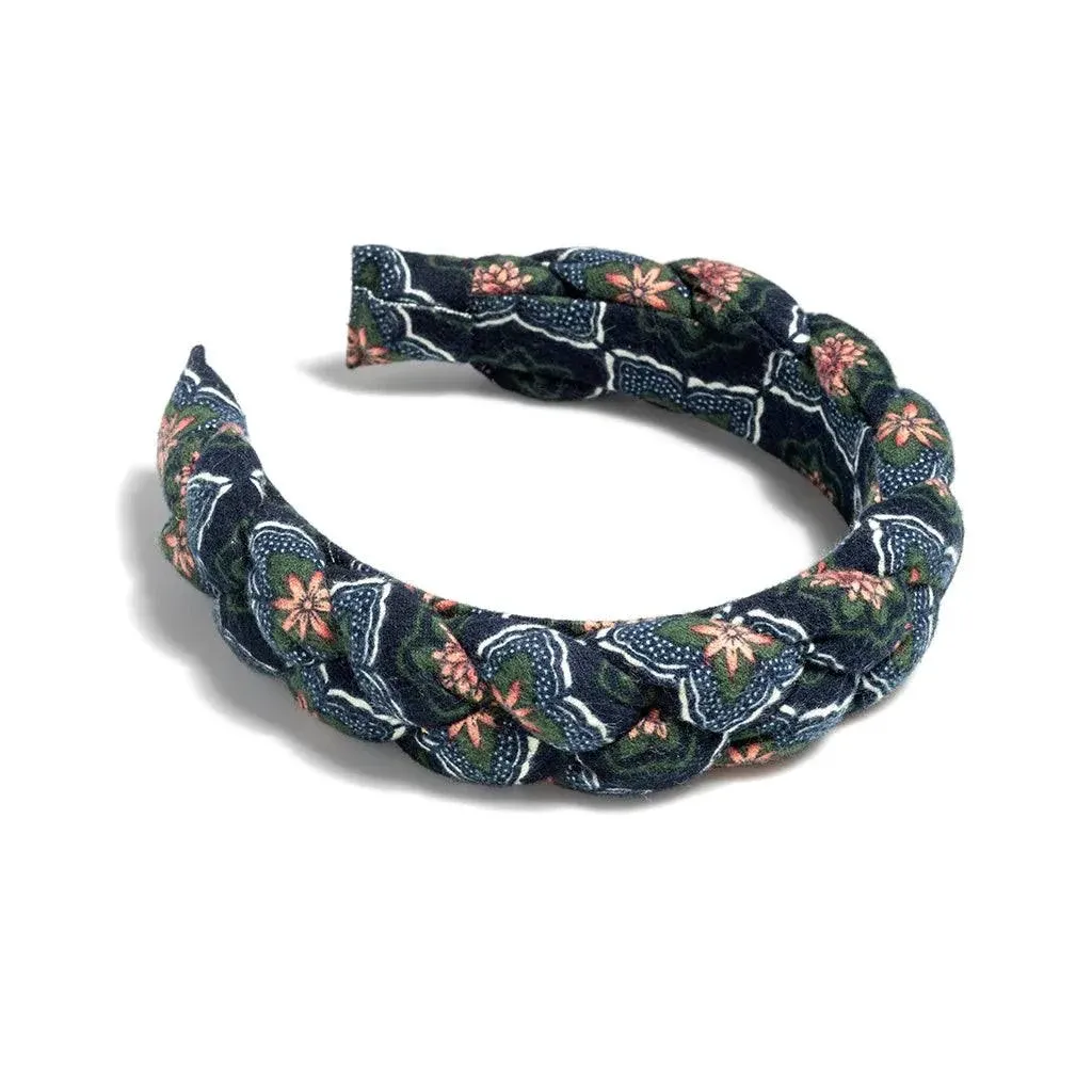 Shiraleah - Braided Print Headband - Blue