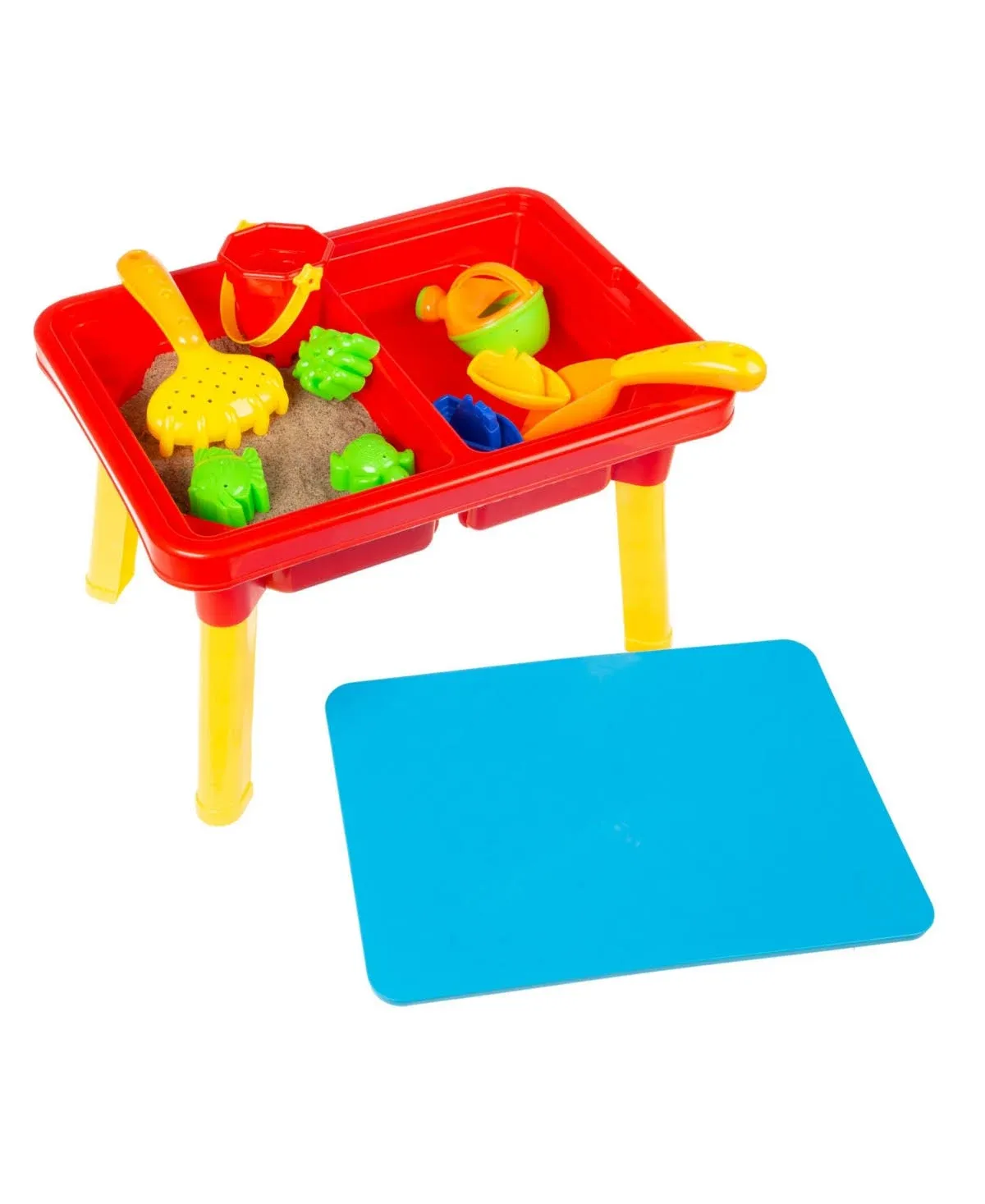 Water Sand Sensory Table With Lid Toys Portable Playset For Beach Backyard