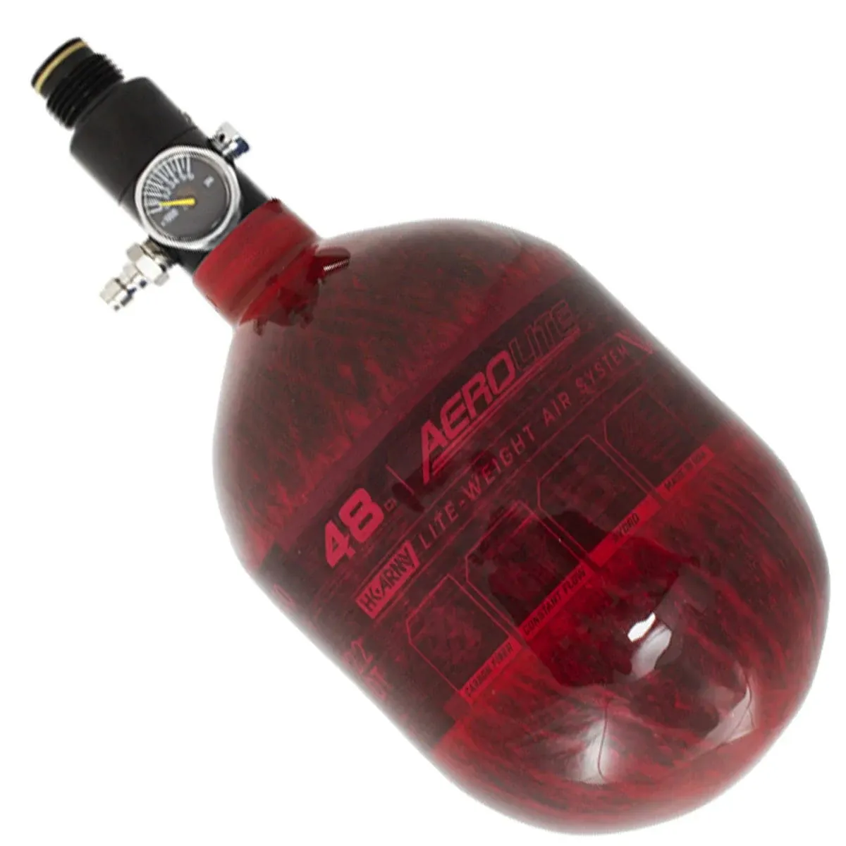 Aerolite Carbon Fiber Tank - 48Ci / 4500Psi - Red