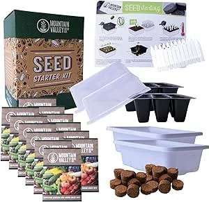 Culinary Indoor Herb Garden Starter Kit | Deluxe Herb Seeds | 12 Non-GMO Varieties | Grow Cooking Herbs & Spices | Seeds: Cilantro, Arugula, Thyme, Sage, Chives, Dill, Basil, More